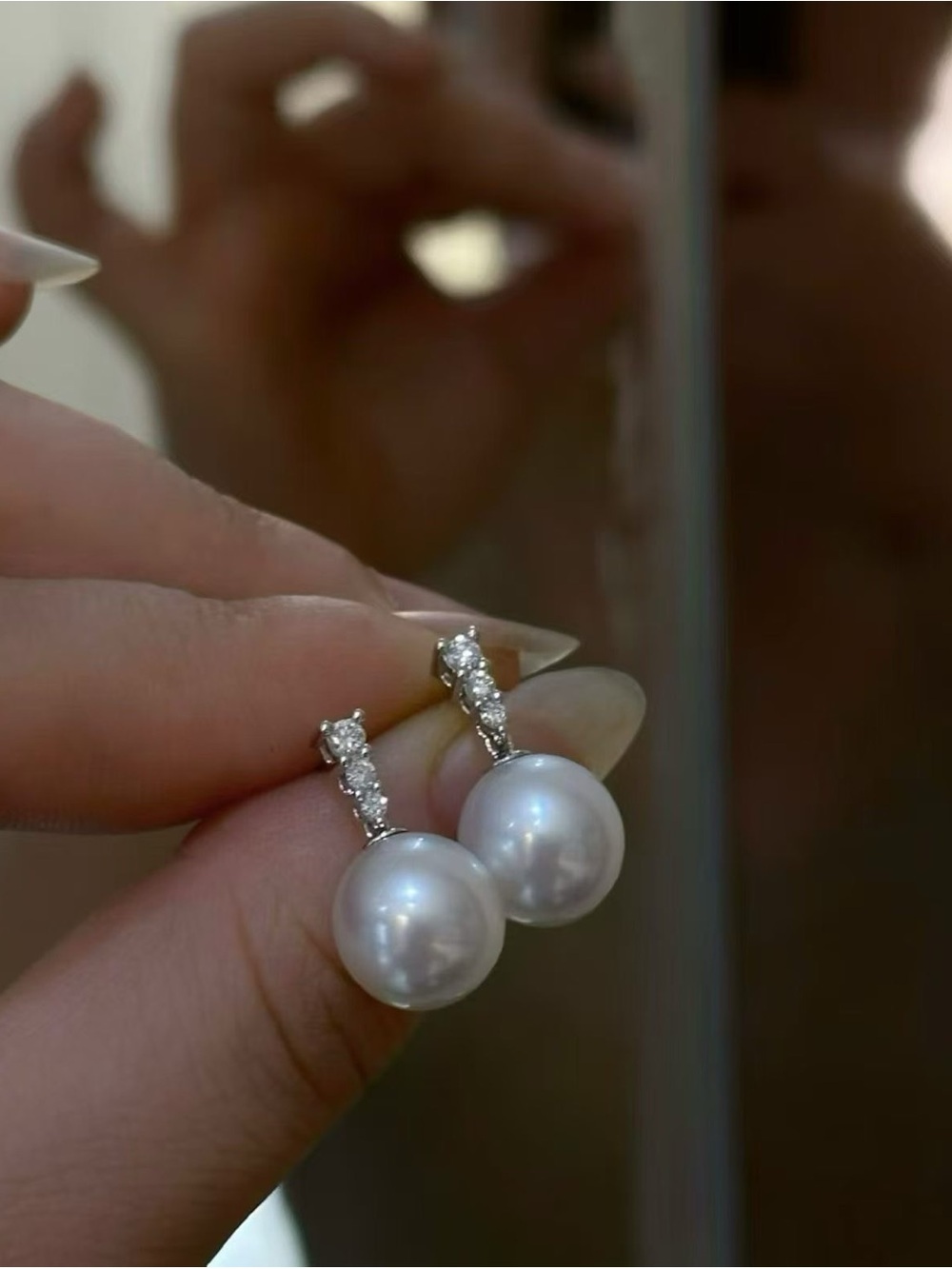 Classic Stunning sea pearl baroque Pearl Drop Earrings